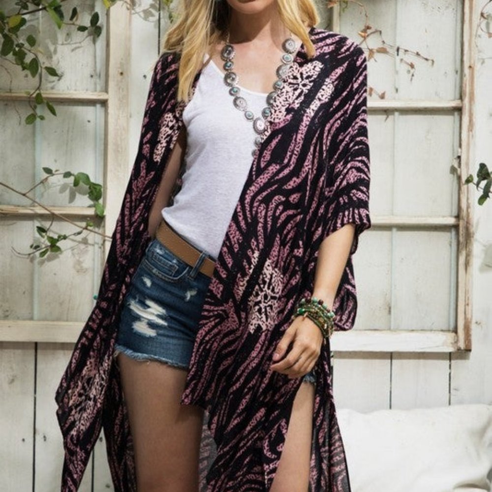 Zebra Print Kimono